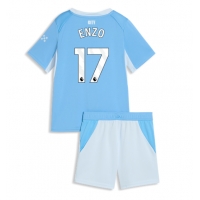 Manchester City Enzo Fernandez #17 Replica Home Stadium Kit for Kids 2026-27 Short Sleeve (+ pants)